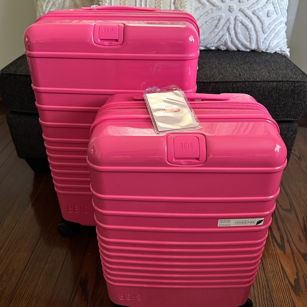 Barbie x beis carry on and 26in luggage set